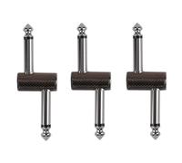 Rayzm Connettori Patch per pedaliera 6.35mm per la connessione di più pedali effetti, adattatore maschio/maschio per pedaliera per chitarra al posto dei cavetti patch, Imballo da 3 pezzi