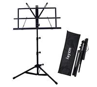 Rayzm leggio robusto portatile e pieghevole leggio in metallo con borsa da viaggio. Altezza regolabile, carico massimo 1,5 kg, leggero e compatto adatto per i viaggi e sistemabile nel ripostiglio