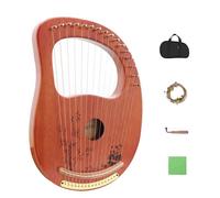 Rayzm Lyre Harp, strumento lira in legno massello di mogano con design brevettato, arpa portatile a 16 corde in metallo per adulti/bambini/principianti