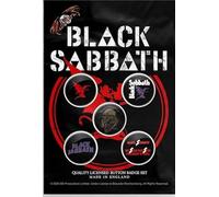 Razamataz Black Sabbath Rosso Devil Button Pacchetto Spille Size One Size