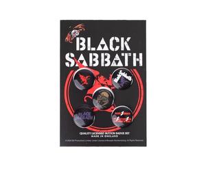 Razamataz Black Sabbath Rosso Devil Button Pacchetto Spille Size One Size