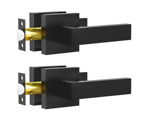 RAZCC Maniglia per porta di passaggio, nero opaco, maniglie per porte interne per corridoio e armadio, set di maniglie per porte laterali senza chiave, per porte laterali destra e sinistra, confezione
