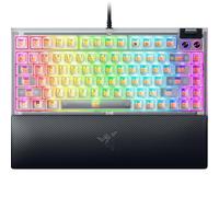 Razer BlackWidow V4 75% Phantom White - Tastiera meccanica da gioco hot-swap - Interruttori tattili arancioni - Rotella & 2 tasti multimediali dedicati - RGB - Layout US | Edizione Phantom White