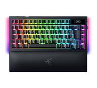 Razer BlackWidow V4 Pro 75% - Tastiera da gioco wireless sostituibile a caldo - Display OLED (ghiera dei comandi, 4K Hz e connettività Bluetooth, poggiapolsi magnetico) Layout US ISO | Nero
