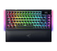 Razer BlackWidow V4 Pro 75% - Tastiera da gioco wireless sostituibile a caldo - Display OLED (ghiera dei comandi, 4K Hz e connettività Bluetooth, poggiapolsi magnetico) Layout US | Nero