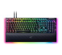 Razer BlackWidow V4 Pro (Switch Giallo) - Tastiera Gamer Meccanica (Interruttore Meccanico Silenzioso, Rotella, 8 Tasti Macro Dedicati, Poggiapolsi in Similpelle, RGB Chroma) Tastiera FR | Nero