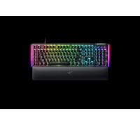 Razer BlackWidow V4 (Green Switch) - Tastiera meccanica da gioco, Razer Snap Tap (switch meccanici Clicky, 6 tasti macro, tappi tasti ABS Doubleshot, RGB Chroma), layout QWERTZ DE, nero