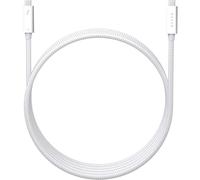 Razer Cavo Thunderbolt 4 (2,0 m) fino a 40 gigabit al secondo, risoluzioni fino a 8K, fino a 100 W, compatibile con dispositivi Windows PC/Mac/Thunderbolt 3, colore: bianco