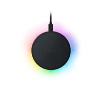 Razer Chroma Charging Pad 10W Fast Wireless Charger - Caricatore wireless con Chroma RGB (ricarica wireless veloce, Chroma RGB, top in gomma soft touch) Nero