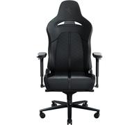 Razer Enki (Black) - Sedia da Gaming con Supporto Lombare Integrato, Finta Pelle Multistrato, Cuscini in Schiuma Ad Alta Densità, Braccioli 4D, Cuscino Poggiatesta
