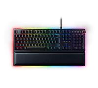 Razer, Huntsman Elite (Purple Switch) - Tastiera da gaming con interruttori opto-meccanici (manopola rotante, poggiapolsi illuminato, RGB Chroma), QWERTZ, layout DE, colore: nero (layout in lingua italiana non garantito)