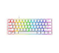 Razer Huntsman Mini (Interruttore Viola) - Tastiera da Gioco Compatta al 60% (Interruttori Ottico- a Scatto, Copri Tasti Doubleshot PBT, Cavo USB-C Staccabile) Layout USA | Mercury Bianco