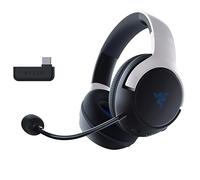 Razer Kaira per Playstation - Doppia Cuffia Wireless per PlayStation 5 - Driver TriForce da 50mm - Microfono Cardioide HyperClear - SmartSwitch - Schiuma di Memoria FlowKnit, Nero-Bianco