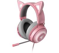 Razer Kraken Kitty - Cuffie USB con Orecchie da Gatto Razer e Chroma Illuminazione Reattiva allo Streaming (Microfono con funzione di cancellazione attiva del rumore) Quartz Rosa