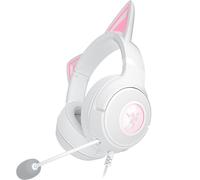 Razer Kraken Kitty V2 - Cuffia RGB cablata con orecchie Kitty per giochi e streaming (325 g, driver TriForce da 40 mm, microfono cardioide HyperClear, suono surround) Bianco