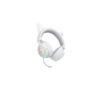 Razer Kraken Kitty V3 Pro - Cuffie da gioco wireless RGB Kitty - orecchie di gatto reattive per lo streaming - Triforce 40mm Driver - Hyperspeed Wireless e Bluetooth - THX Spatial Audio | Bianco