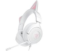Razer Kraken Kitty V3 X - Cuffie con filo Kitty per gaming - Iconiche orecchie da gatto - Leggerezza di 270 g - Microfono cardioide HyperClear - Driver TriForce da 40mm - Jack da 3,5 mm | Bianco