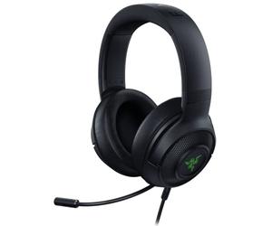 Razer Kraken V3 X - Cuffie da gaming con suono surround 7.1, driver Triforce 40 mm, microfono cardioide pieghevole HyperClear - Illuminazione Chroma RGB - per PC - Nero classico