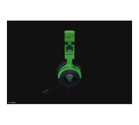 Razer Kraken V4 X Minecraft Edition - Cuffia da gioco USB cablata per PC (Driver TriForce da 40 mm, microfono cardioide retrattile, suono surround, Chroma RGB, per PC e console) Minecraft