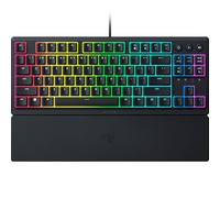 Razer Ornata V3 Tenkeyless - Tastiera da Gioco Compatta a Basso Profilo (Interruttori a Membrana Mecha, Copri TastiUV, Tasti Multimediali Retroilluminati, Poggiapolsi Soft-Touch) Layout USA, Nero