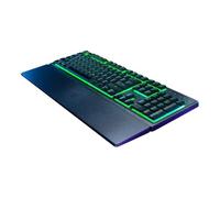 Razer Ornata V3 X - Tastiera a membrana piatta con cromo RGB (switch a membrana silenziosa, poggiapolsi ergonomico, rivestimento anti-UV), layout QWERTZ DE, colore: Nero