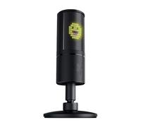 Razer Seiren Emote - PC Gaming USB Microfono per Streaming con Display di emoticon a LED 8 bit (Emoticons Reattive Allo Streaming, Microfono a Condensatore Cardioide) Nero