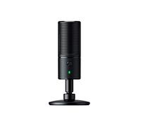 Razer Seiren Emote Streaming Microfono: 8-bit Emoticon LED Display, Stream Reactive Emoticon, Microfono a condensatore ipercardioide, Built-in Shock Mount, Altezza & Angolo Regolabile Stand, Classic
