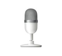 Razer Seiren Mini - USB Microfono a condensatore da Streaming Ultra-Compatto (Schema di rilevamento supercardioide, Solido Supporto inclinabile, Supporto Antiurto Integrato) Bianco