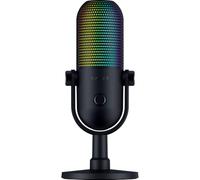 Razer Seiren V3 Chroma con DSP a 32 bit - Microfono USB RGB con DSP audio a 32 bit - Microfono a condensatore supercardioide - Elaborazione audio intelligente basata IA | Nero