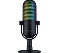 Razer Seiren V3 Chroma - Micrófono USB RGB con pulsación para silenciar (Iluminación Reactiva Para Streaming y juegos, Micrófono de condensador supercardioide) Nero