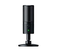 Razer Seiren X - PC Gaming Microfono a Condensatore per Streaming, Resistente Agli Urti, Porta di Monitoraggio Cuffie da 3.5 mm a Latenza Zero, Shock Mount Incorporata, Nero