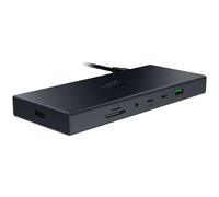 Razer USB 4 Dock - USB High-Speed-Dock - Supporto doppio display, ricarica dispositivi (3x USB-C, 5x USB-A, HDMI, DisplayPort, Gigabit Ethernet) Nero
