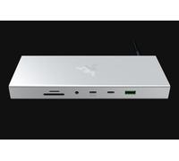 Razer USB 4 Dock - USB High-Speed-Dock - Supporto doppio display, ricarica dispositivi (3x USB-C, 5x USB-A, HDMI, DisplayPort, Gigabit Ethernet) Bianco