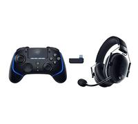 Razer Wolverine V2 Pro + BlackShark V2 Pro (PlayStation) - (HyperSpeed Wireless, pulsanti d'azione mecha-tattili, D-Pad a 8 microinterruttori, HyperTrigger) Nero