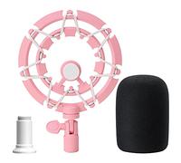 Razer X Shock Mount con filtro pop, parabrezza in schiuma riduce il rumore delle vibrazioni e migliora la qualità di registrazione per Razer X Mic by YOUSHARES (rosa)