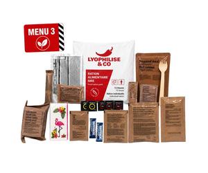 Razione MRE autoriscaldante 12H - Menu 3 - Vegetariano