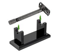 Razor Holder - Acrylic, 4x1.6x1.5in Toothbrush Holder Non-Slip Base | Compact Space-Saving Shaving Stand, Bathroom Organizer for razors, vanities, shower shelves, travel, daily grooming