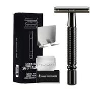 Razor Planer per uomini - abbigliamento a doppio blade con 5 lame sostitutive | Strumento di cura riutilizzabile per una rasatura accurata, rasatura a bagni per lui, nuda per peli sul viso, cura