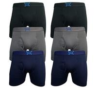 Razor Wire, Boxer pour Homme, Lot de 6 Boxers, à la fois élastiques et élastiques (Vulcan, 3XL)