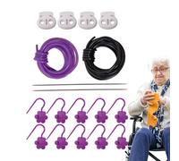 Razza marcatori per maglieria, perni per marcatori all'uncinetto,18x Strumenti per filo con aghi antiscivolo | Bracciale antiscivolo per perline perline custode corda strumenti per