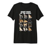 Razze di Cani Giganti Grafico Simpatico Cartone Animato Maglietta Premium