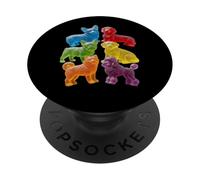 Razze di cani gommosi - Dolci caramelle colorate PopSockets PopGrip Adesivo