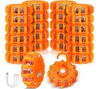 Razzi stradali a LED ricaricabili da 24 pezzi con supporto magnetico for le emergenze