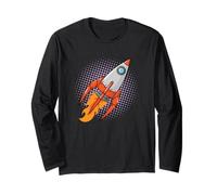 Razzo Comic Space Moon Missile Maglia a Manica