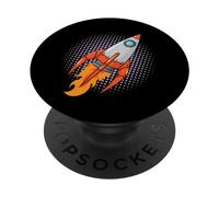 Razzo Comic Space Moon Missile PopSockets PopGrip Adesivo