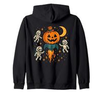 Razzo di Zucca con astronauti Felpa con Cappuccio