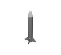 Razzo Missile Giocattolo per Cannucce Lanciarazzi da Soffiare Stampato 3D