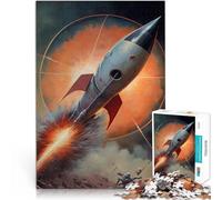 Razzo puzzle 1000 pezzi per adulti Giocattoli che creano dipendenza e sfidano l'intelligenza del cervello con pezzi completamente interconnessi di forma casuale 38x26cm