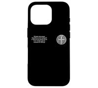 RB 53 St Benedict Medal Small Saint Benedict Cross Christian Custodia per iPhone 16 Pro