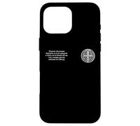 RB 53 St Benedict Medal Small Saint Benedict Cross Christian Custodia per iPhone 16 Pro Max